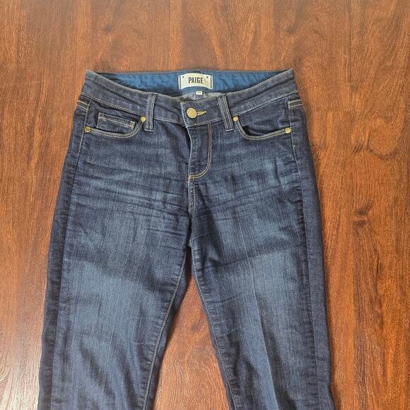 Paige Lou Lou Mid-Rise Dark Wash Flare Jeans - Size 26 - Picture 4 of 9